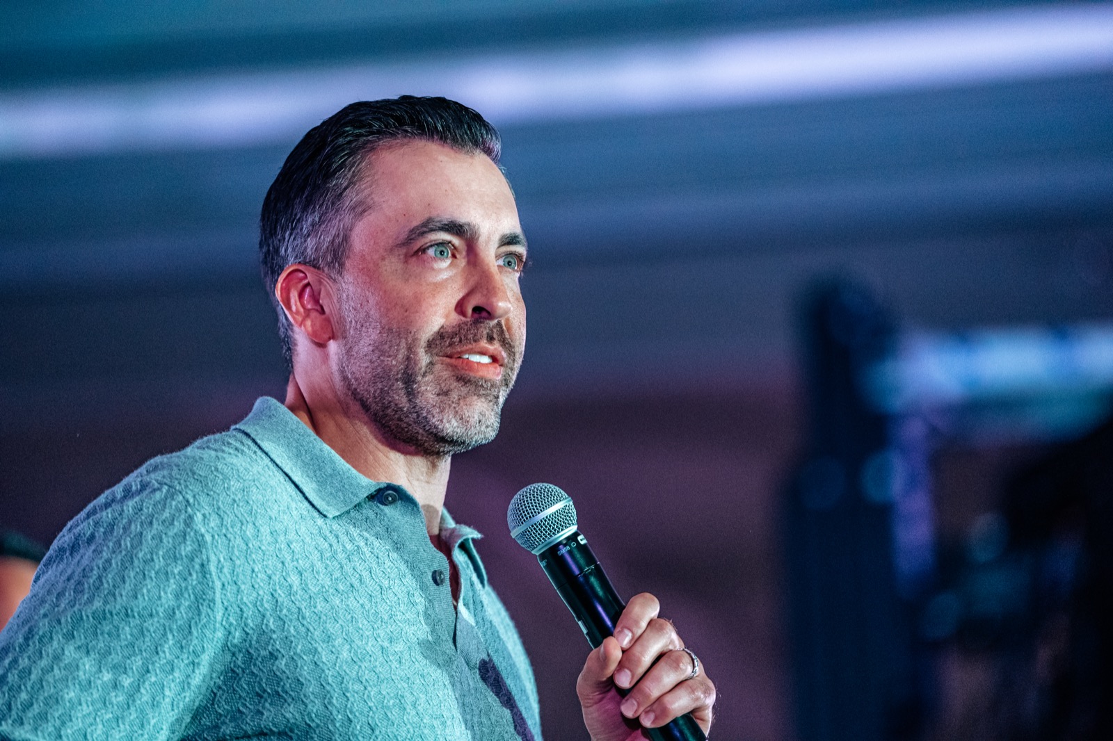 A speaker teaching during a retreat session